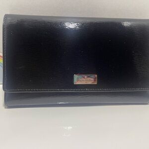 Kate Spade Shiny Black Wallet